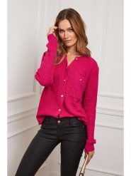 Joséfine Kardigan "Castel" w kolorze różowym rozmiar: M. Różowe kardigany Joséfine, m, bez wzorów, z kaszmiru. Za 212.95 zł.