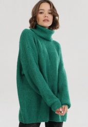 Zielony Golf Oversize Out Of This World. Zielone golfy Born2be, bez wzorów, z jeansu, bez ramiączek. Za 139.99 zł.