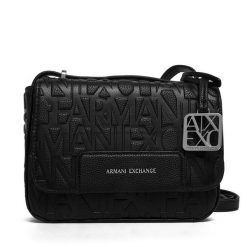 Torebka Armani Exchange. Czarne listonoszki Armani Exchange, bez wzorów, bez dodatków. Za 489.99 zł.