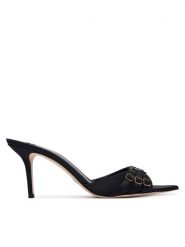 Elisabetta Franchi Klapki SA-76L-62E2-V500 Czarny. Czarne klapki Elisabetta Franchi, bez wzorów, z materiału, bez obcasa. Za 2,129.00 zł.