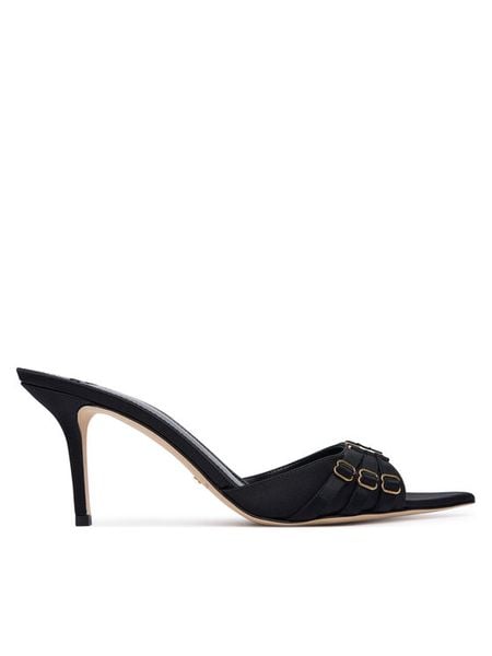 Elisabetta Franchi Klapki SA-76L-62E2-V500 Czarny. Czarne klapki Elisabetta Franchi, bez wzorów, z materiału, bez obcasa. Za 2,129.00 zł.
