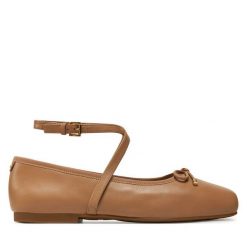 Baleriny Michael Kors. Brązowe baleriny Michael Kors, bez wzorów, bez obcasa. Za 379.99 zł.