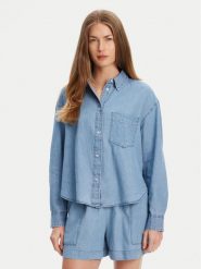 United Colors Of Benetton Koszula jeansowa 5DHJDQ07U Granatowy Regular Fit. Niebieskie koszule United Colors of Benetton, s, bez wzorów, z bawełny, bez kołnierzyka, bez ramiączek. Za 109.99 zł.