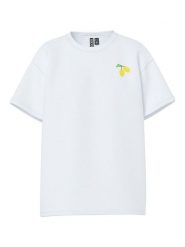 Pieces Koszulka "Alifi" w kolorze białym ze wzorem rozmiar: XS. Białe bluzki Pieces, xs, bez wzorów, z bawełny, bez kołnierzyka, bez ramiączek. Za 52.79 zł.