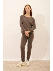 Just Cashmere Kaszmirowy sweter "Rebecca" w kolorze brązowym rozmiar: L. Brązowe swetry Just Cashmere, l, bez wzorów, z kaszmiru, bez ramiączek. Za 391.99 zł.