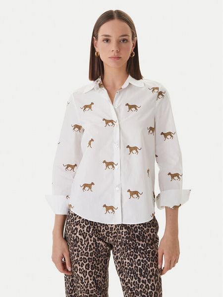 LOLA CASADEMUNT Koszula LS2615059 Biały Regular Fit. Białe koszule LOLA CASADEMUNT, s, bez wzorów, z bawełny, bez kołnierzyka, bez ramiączek. Za 277.99 zł.