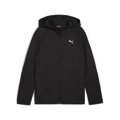 Młodzieżowa bluza Evostripe z kapturem zapinana na suwak PUMA Black. Czarna bluzy Puma, m, bez wzorów, z kapturem. Za 239.00 zł.