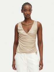 Marciano Guess Top G6GP11 K3617 Beżowy Slim Fit. Brązowe topy Marciano Guess, xl, z aplikacjami, z wiskozy, bez kołnierzyka, bez ramiączek. Za 467.99 zł.