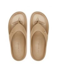 Tommy Hilfiger Japonki Pearlized FW0FW09201 Beżowy. Brązowe klapki TOMMY HILFIGER, bez wzorów, z syntetyku, bez obcasa. Za 189.99 zł.