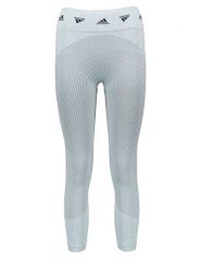 Adidas Legginsy sportowe "AK Brnd" w kolorze błękitnym rozmiar: XS. Niebieskie legginsy Adidas, xs, bez wzorów, z materiału, outdoorowe. Za 154.45 zł.