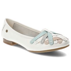 Baleriny damskie Maciejka, cholewka skóra naturalna ozdobne aplikacje wsuwany fason zaokrąglony nosek, białe, P7542-11/00-0. Białe baleriny Maciejka, z aplikacjami, ze skóry, bez obcasa. Za 178.90 zł.