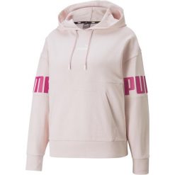 Bluza treningowa damska Puma Power Colorblock Hoodie TR. Czerwone bluzy Puma, m, bez wzorów, z bawełny, z kapturem. Za 384.00 zł.