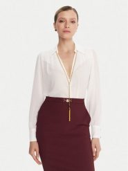 Elisabetta Franchi Bluza CA-133-57E2-V400 Biały Regular Fit. Białe bluzy Elisabetta Franchi, bez wzorów, z syntetyku, bez kaptura. Za 1,739.00 zł.