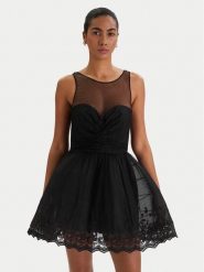 Bardot Sukienka koktajlowa Hilda 60223DB Czarny Slim Fit. Czarne sukienki Bardot, bez wzorów, z syntetyku, wizytowe, bez kołnierzyka, bez ramiączek. Za 839.99 zł.