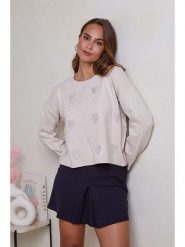 Soft Cashmere Sweter w kolorze beżowym rozmiar: 38/40. Brązowe swetry Soft Cashmere, bez wzorów, bez ramiączek. Za 123.25 zł.