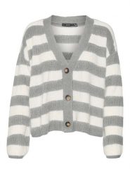 Vero Moda Kardigan "Natahlie" w kolorze szaro-białym rozmiar: XXL. Szare kardigany Vero Moda, xxl, bez wzorów, ze splotem. Za 83.62 zł.