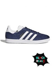 Adidas Skórzane sneakersy "Gazelle" w kolorze granatowo-białym rozmiar: 40 2/3. Białe trampki Adidas, bez wzorów, z materiału, bez zapięcia. Za 387.45 zł.