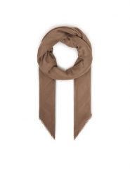 Elisabetta Franchi Szal SC-14F-61E2-229 Beżowy. Brązowe rękawiczki Elisabetta Franchi, bez wzorów, z wiskozy. Za 559.99 zł.