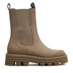 Sztyblety Kennel & Schmenger. Brązowe botki Kennel + Schmenger, bez wzorów, bez obcasa, na płaskiej podeszwie, bez zapięcia. Za 1,429.00 zł.