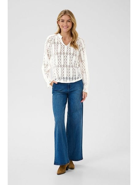 Cream Bluzka w kolorze kremowym rozmiar: 44. Brązowe bluzki Cream, bez wzorów, bez kołnierzyka, bez ramiączek. Za 100.52 zł.