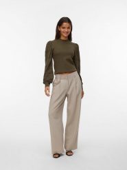 Vero Moda Sweter w kolorze khaki rozmiar: M. Brązowe swetry Vero Moda, m, bez wzorów, bez ramiączek. Za 109.52 zł.