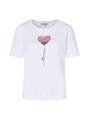 More & More Koszulka w kolorze białym rozmiar: 44. Białe bluzki More & More, bez wzorów, z bawełny, bez kołnierzyka, bez ramiączek. Za 87.40 zł.