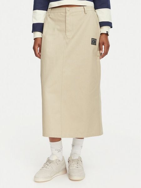 Reebok Spódnica midi Stefania RK25700CCW Beżowy Regular Fit. Brązowe spódnice Reebok, m, bez wzorów, z bawełny, midi. Za 299.99 zł.