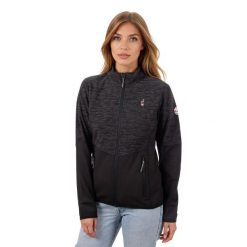 Bluza damska AULP BERTI sportowa elastyczna komfortowa ciepła miękka. Czarne bluzy sportowe Aulp, uniwersalny, bez wzorów, z dzianiny, bez kaptura. W wyprzedaży za 159.99 zł.