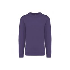 Bluza z okrągłym dekoltem Kariban. Fioletowe bluzy KARIBAN, m, bez wzorów, z bawełny, bez kaptura. Za 128.50 zł.