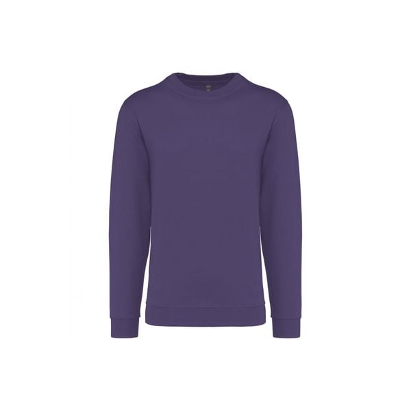 Bluza z okrągłym dekoltem Kariban. Fioletowe bluzy KARIBAN, m, bez wzorów, z bawełny, bez kaptura. Za 123.50 zł.