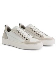 TRAVELIN' Skórzane sneakersy "Caris" w kolorze biało-beżowym rozmiar: 40. Białe trampki Travelin', bez wzorów, bez zapięcia. Za 440.28 zł.