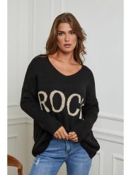 Plume Sweter "Odele" w kolorze czarnym rozmiar: M. Czarne swetry Plume, m, bez wzorów, bez ramiączek. Za 122.96 zł.