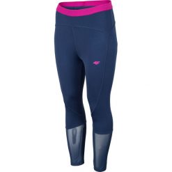 Legginsy treningowe damskie SPDF002 - ciemny granat. Legginsy 4f, l, bez wzorów, z materiału. W wyprzedaży za 59.99 zł.
