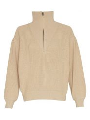 MOSS COPENHAGEN Sweter "Sitara" w kolorze beżowym rozmiar: M/L. Brązowe swetry Moss Copenhagen, l, bez wzorów, bez ramiączek. Za 180.49 zł.