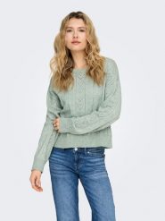 ONLY Sweter w kolorze zielonym rozmiar: XS. Zielone swetry Only, s, bez wzorów, z materiału, bez ramiączek. Za 86.99 zł.