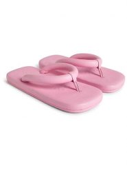 Camper Skórzane japonki w kolorze jasnoróżowym rozmiar: 39. Różowe klapki Camper, bez wzorów, ze skóry, z otwartym noskiem, bez obcasa. Za 347.99 zł.