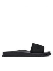 Calvin Klein Klapki City Sandal Mule Webbing HW0HW02887 Czarny. Czarne klapki Calvin Klein, bez wzorów, z materiału, bez obcasa. Za 369.99 zł.