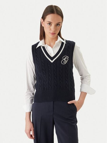 Gant Sweter 4805441 Granatowy Regular Fit. Niebieskie swetry GANT, s, bez wzorów, z bawełny, bez ramiączek. Za 522.99 zł.