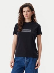 Napapijri T-Shirt NP0A4IP1 Czarny Regular Fit. Czarne t-shirty Napapijri, l, bez wzorów, z bawełny, bez kołnierzyka, bez ramiączek. Za 99.99 zł.