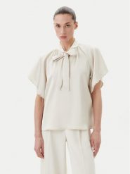 Bruuns Bazaar Bluzka Beckia Wendi BBW4439 Écru Regular Fit. Bluzki Bruuns Bazaar, bez wzorów, z syntetyku, bez kołnierzyka, bez ramiączek. Za 229.99 zł.
