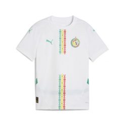 Młodzieżowa koszulka domowa Senegal 2025 PUMA. Biała bluzki Puma, m, bez wzorów, młodzieżowe, bez kołnierzyka, bez ramiączek. Za 329.00 zł.