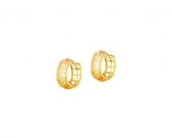 Złote kolczyki - koła, 13 mm. Żółte kolczyki Apart, złote. Za 799.00 zł.