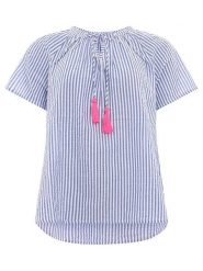 Zwillingsherz Bluzka w kolorze niebieskim rozmiar: L/XL. Niebieskie bluzki Zwillingsherz, l, bez wzorów, z wiskozy, bez kołnierzyka, bez ramiączek. Za 136.13 zł.