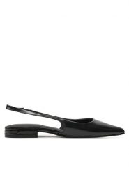 Calvin Klein Sandały Flat Slingback Pump Saff HW0HW02135 Czarny. Czarne sandały Calvin Klein, bez wzorów, ze skóry, bez obcasa, na płaskiej podeszwie, bez zapięcia. Za 519.99 zł.