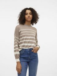 Vero Moda Sweter w kolorze beżowym rozmiar: M. Brązowe swetry Vero Moda, m, bez wzorów, bez ramiączek. Za 66.31 zł.