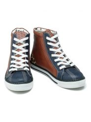 Goby Sneakersy w kolorze granatowo-jasnobrązowym rozmiar: 38. Brązowe trampki Goby, bez wzorów, za kostkę, bez zapięcia. Za 217.99 zł.