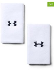 Under Armour Opaski sportowe (2 szt.) w kolorze białym na nadgarstek - dł. 15,2 cm rozmiar: onesize. Białe rękawiczki Under Armour, bez wzorów, z materiału, sportowe. Za 34.95 zł.