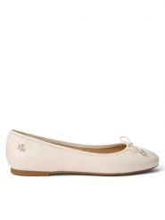 LAUREN RALPH LAUREN Baleriny 802940728006 Écru. Baleriny Lauren Ralph Lauren, bez wzorów, ze skóry, bez obcasa. Za 379.99 zł.