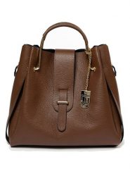 Lucca Baldi Skórzana torebka "Vinci" w kolorze brązowym - 33 x 28 x 13 cm rozmiar: onesize. Brązowe torby na ramię Lucca Baldi, bez wzorów, z materiału, przez ramię, bez dodatków. Za 354.10 zł.