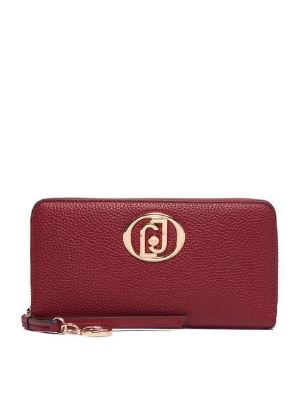 Liu Jo Portfel AF6105 ES039 Bordowy. Czerwone portfele Liu Jo, bez wzorów, ze skóry. Za 339.99 zł.